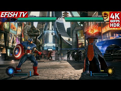 Captain America & Ryu vs Dormammu & Frank West (Hardest AI) - Marvel vs Capcom: Infinite