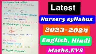 Nursery syllabus 2022-23/Nursery syllabus/Nursery class syllabus (worksheet) 2022/@Mom teaching