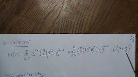 Generating Functions for Binomial Distribution