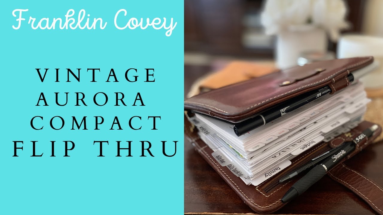 Planner Flip Through Franklin Planner Compact Vintage Aurora YouTube
