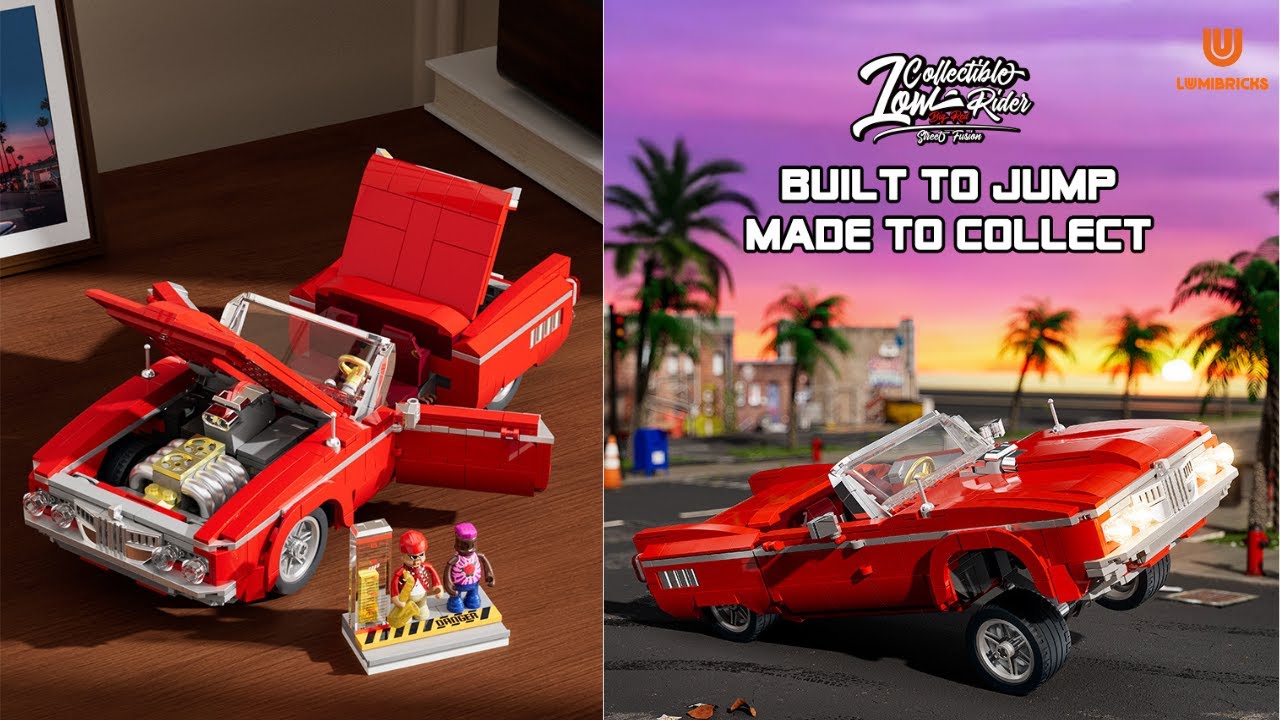Lumibricks Big Red Low Rider L9093 – LED Collectible Custom Car