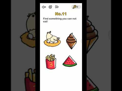 BRAIN OUT Level 11 [FIND SOMETHING YOU CAN NOT EAT] walkthrough