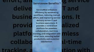 Servicenow Benefits! #freshers #itjobs #freshersjobs #servicenowjobs