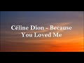 Celine Dion - Because You Loved