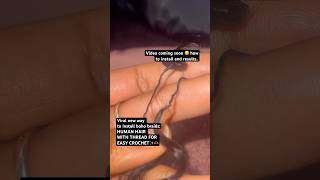 Boho human hair with thread for easy crochet install ✨🥹 new way to do boho braids ❤️