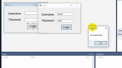 Visual basic VB ||  login Username and Password