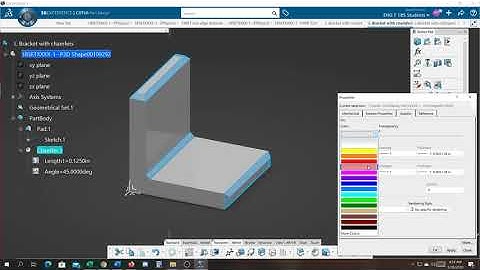 EVCC ATA CAD 3D Experience CATIA L Bracket with chamfers
