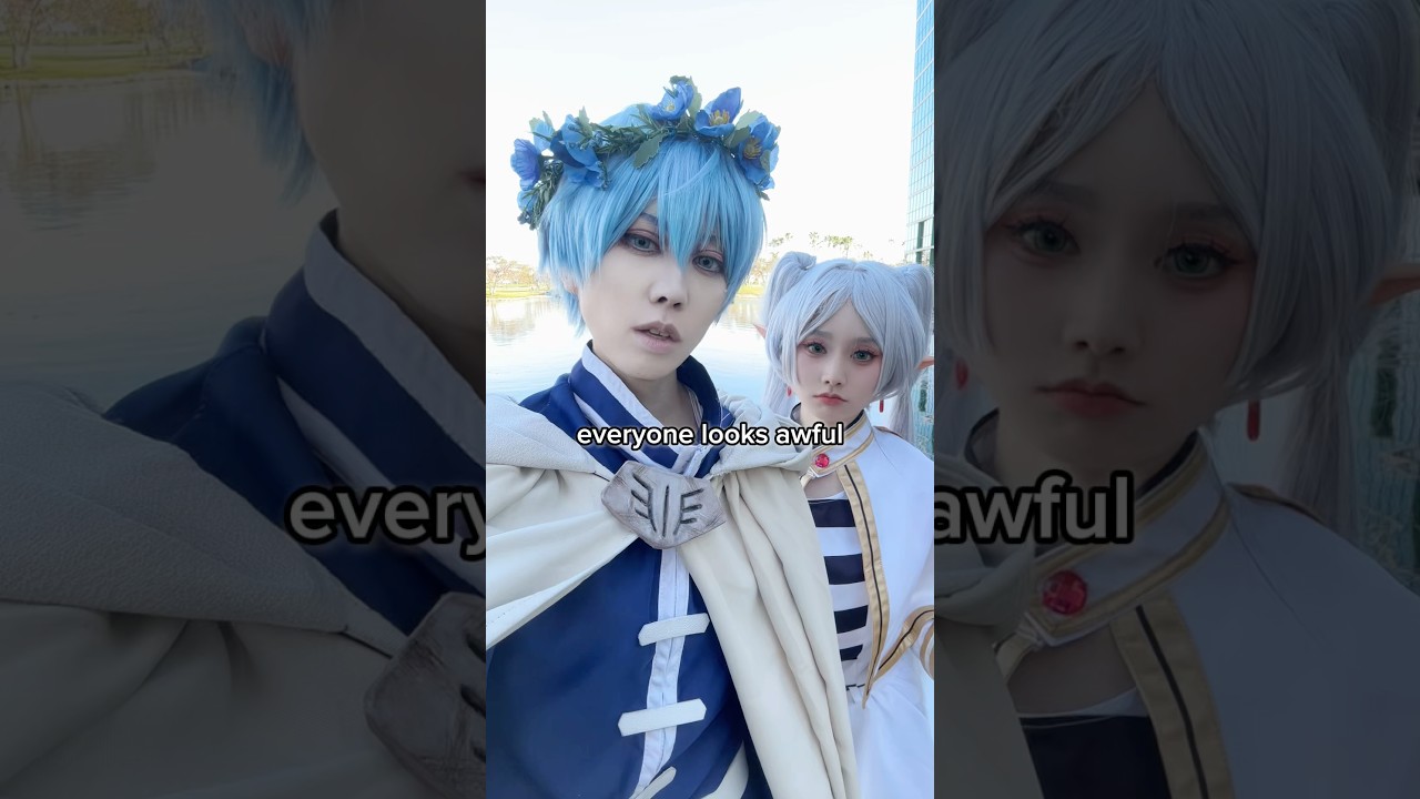 how did Frieren look? | Himmel and Frieren Cosplay #frieren #anime #cosplay #hamucotton