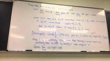Cal limit of sums = sum of limits proof delta epsilon