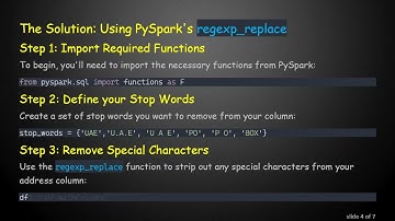 How to Remove Stop Words and Special Characters from Data in PySpark