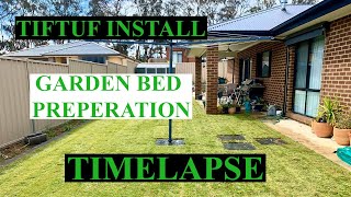 Instant Turf Install & Garden Bed Prep Timelapse | TifTuf