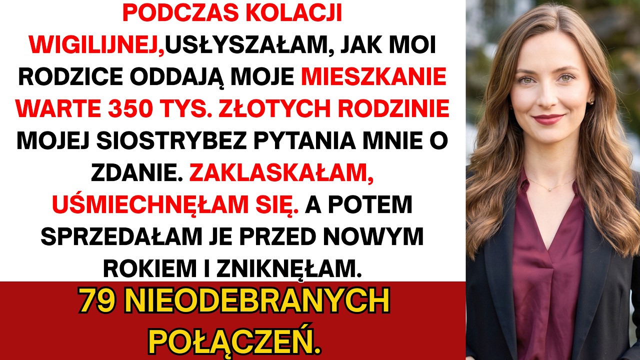 Wycierałam talerze po wigilijnej kolacji, gdy przez cienką ścianę kuchni usłyszałam głos mojej matki. Planowała, który pokój będzie sypialnią mojej siostry, a który biurem jej męża. Mówiła o moim...