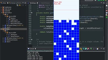 Same final board in academic Tetris game with AI