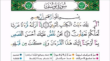 سورة يوسف برواية ورش عن نافع للقارئ أحمد بن قاسم باعلي و سعيد