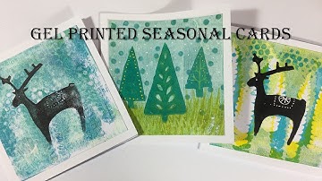 Gel printing seasonal cards