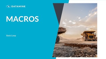 Basic Introduction to Loops in macros | Datamine Software