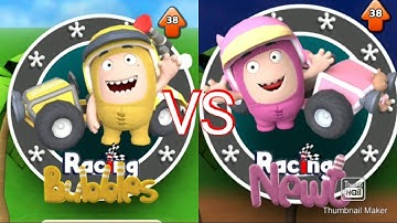 Oddbods Turbo Run - Racing Bubbles vs Racing Newt Gameplay Android, iOS | Kick Tom