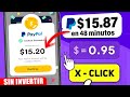 GANA $15 Dólares Por Click ¡Diarios! En PayPal Sin Invertir (DINERO EN INTERNET EN EL 2022)