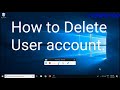How to delete user account in window operating system | Account deletion | User deletion