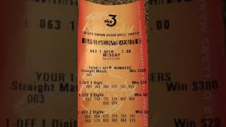 Pick 3 KY Lottery 1-OFF  Straight Match!! $300!!🤑🤑🤑I wOn!