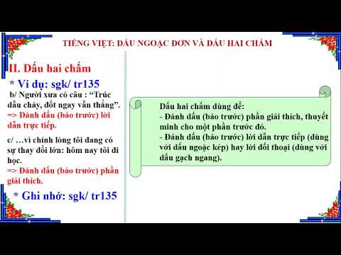 Ngữ văn 8 - Dấu ngoặc đơn và dấu hai chấm