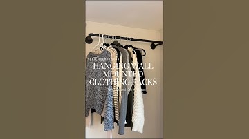 Wall Mounted Clothing Rack For Space Saving!