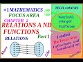 +1 Maths #Focus Area #Chapter 2 Relations &amp; Functions PART 1  RELATIONS &amp; ITS PROBLEMS