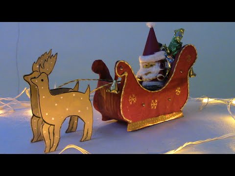 Video: DIY Christmas crafts: how to make Santa Claus's sleigh