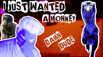 ARK SURVIVAL EXPLORING AND TAMING MONKEYS GONE WRONG Damn Raptor