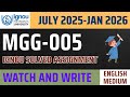 MGG-005 SOLVED ASSIGNMENT IN ENGLISH 2025-26 l MGG005 Solved assignment for July2025 andJan2026 MGG