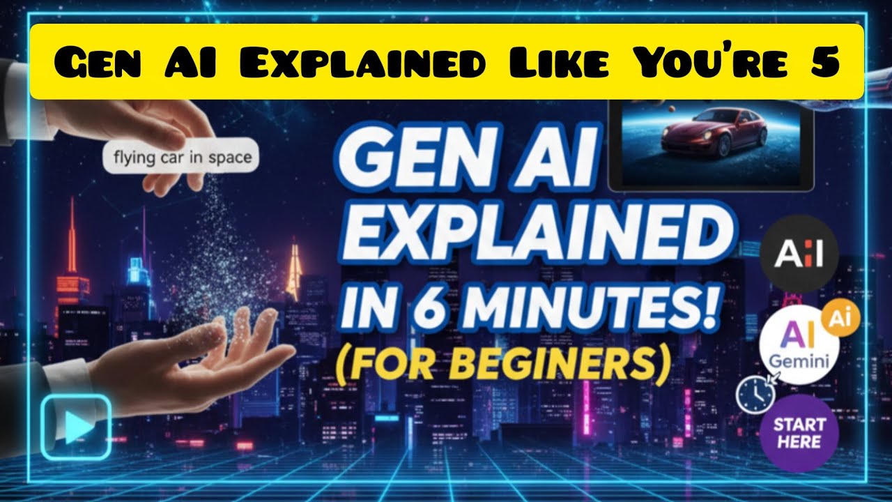 How to Learn Gen AI in 2026: Generative AI Explained in 6 Minutes (For Beginners)