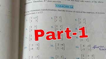 Class 12 Exercise 3.4 NCERT Solution | Chapter 3 Matrices