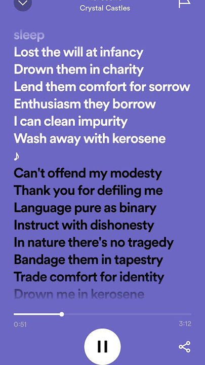 Crystal Castles - Kerosene (lyrics) #kerosene #crystalcastles #sigma #matrix #lyrics