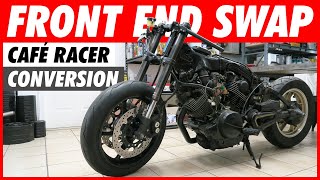 Yamaha R6 Front End Swap on VIRAGO Café Racer