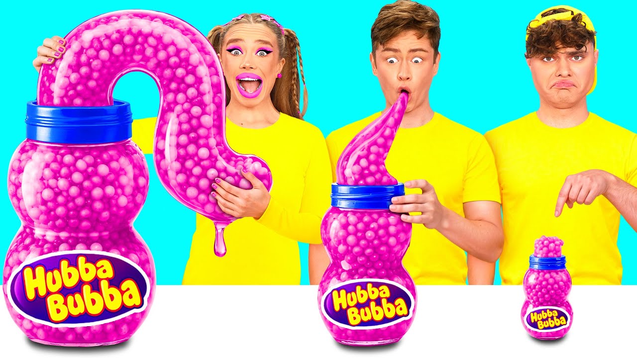 बिग, मध्यम और छोटी प्लेट चुनौती | मज़ेदार खाने के आइडिया BaRaDa Challenge