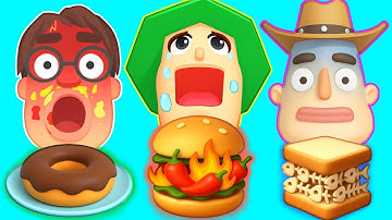 Sandwich Runner VS Burger Master VS Pancake Rush - All Levels SpeedRun Gameplay Android iOS 