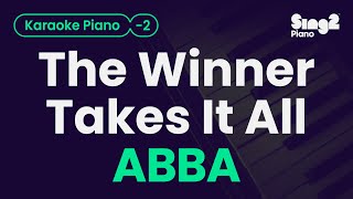 Abba  The Winner Takes It All lower Key piano Karaoke