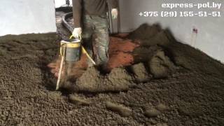 Полусухая стяжка пола за 1 день в Могилёве и области.(, 2016-09-19T07:57:47.000Z)