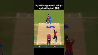 Riyan Parag greatest innings against England 💀💀💀#cricket #indiancricketer #rc20