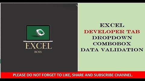 Excel Boss: Drop Down Creation, Data Validation, ComboBox