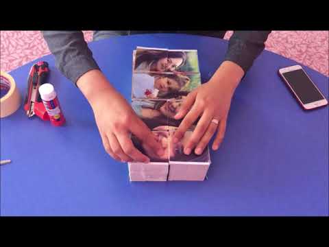 Magic Photo Cube Tutorial / Sihirli Küp Fotoğraflık Yapımı / Evde hediye yapımı