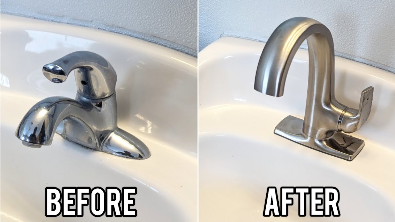 How to replace a bathroom faucet- quick and EZ - YouTube