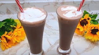 مشروب الشوكولاتة البارد ب٣ مكونات بطريقة سهلة وسريعة Cold chocolate drink _ 3 ingredients