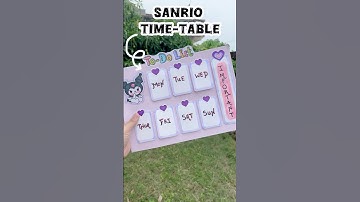 🌸DIY Handmade Daily Time-Table #sanrio #papercraft #shorts #diy #art