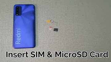 Redmi 9 Power |Redmi 9T : Insert SIM & MicroSD Card