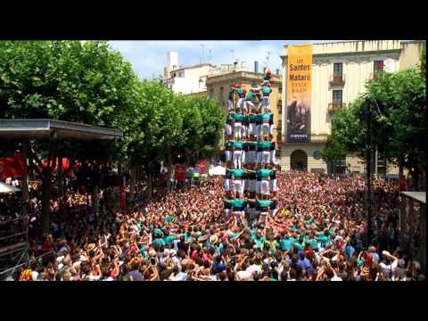 El " 9 de 8 amb un sol enxaneta " dels Castellers de Vilafranca a Mataró  21-7-2013