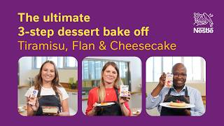 The ultimate 3-step dessert bake off: Tiramisu, Flan & Cheesecake
As part of its modern cooking growth platform, Nestlé is introducing a new range of dessert culinary solutions. Launching first in Brazil and China, the platform brings together two very different dessert cultures through one innovation platform. The ultimate 3-step dessert bake off: Tiramisu, Flan & Cheesecake