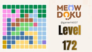 Meowdoku level 172 Walkthrough Solution 