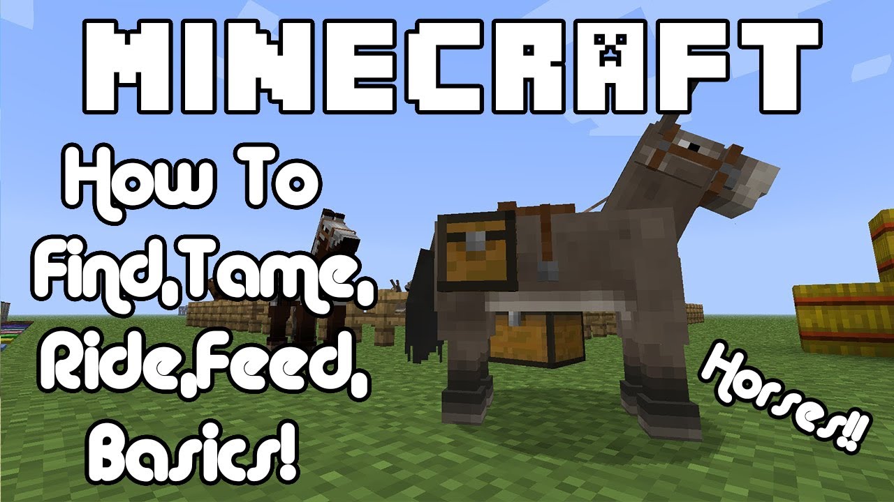 Minecraft Horses How To Find, Tame, Ride, Feed, Basics - YouTube