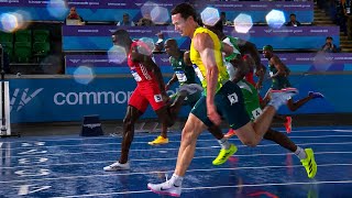 Emmanuel Eseme runs a 9.83!!! beats Lachlan Kennedy (9.85) to win the men’s 100m Commonwealth title screenshot 5